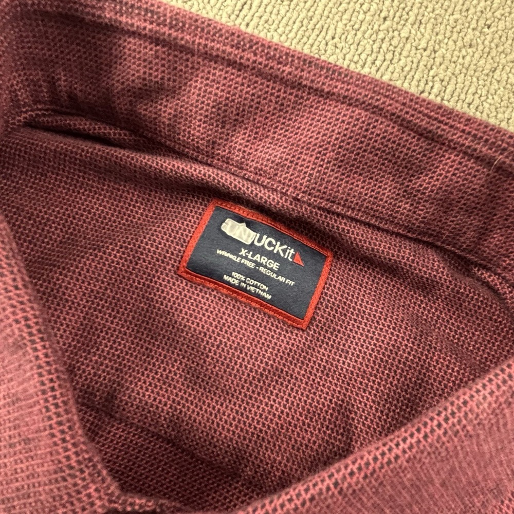 UNTUCKit Shirt Adult Extra Large Red Button Up Long Sleeve Casual Preppy Men's - Picture 9 of 14